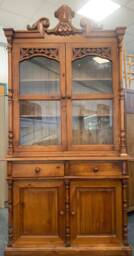 French/Italian Dresser Buffet Glass Welsh Cabinet - Custom Paint You Choose Your Design