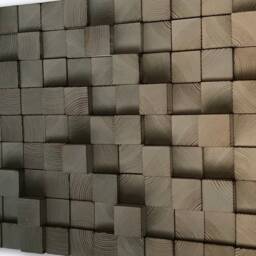 Handmade Reclaimed Wood Wall Art - Ombre Bronze Gray Sound Diffuser - thumbnail 3