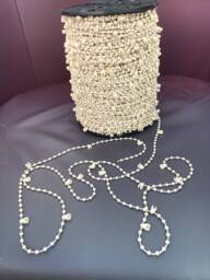 Cream/Beige 89mm Vertical Blind Bottom Weight Link Chain