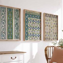 Set Of 3 Arabic Prints, Islamic Wall Art, Decor, Middle Eastern Mughal Arab Gift - thumbnail 2