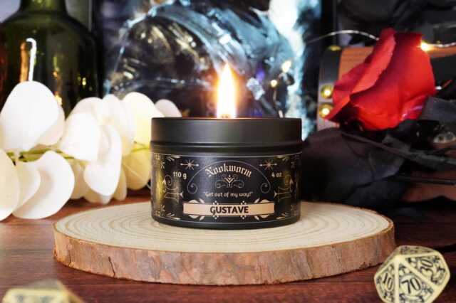 Gustave Candle - Expedition 33 Inspired Red Roses, Leather & Suede, Saffron, Clove, Plum Vegan, Hand-Poured - image 1