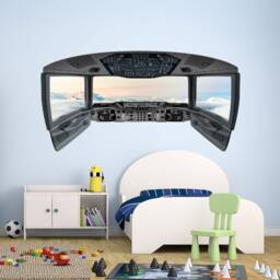 Vwaq Clouds Plane Window Sticker - Airplane Cockpit Wall Decal - Cp3 - thumbnail 1