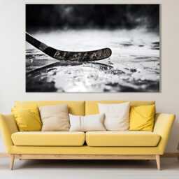 Ice Hockey Stick Abstract Photo, Canvas Print, Wall Art, Fan Gift, Poster, Art - thumbnail 3