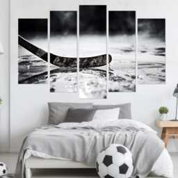 Ice Hockey Stick Abstract Photo, Canvas Print, Wall Art, Fan Gift, Poster, Art - thumbnail 2