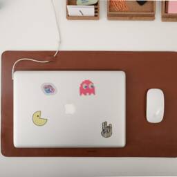 Leather Desk Pad/& Felt Laptop Mat Organizer Table Mat Computer - thumbnail 2