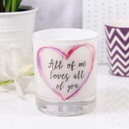 Anniversary Song Lyric Candle - Love All Of Me Loves You Scented John Legend Fan For Her - thumbnail 1