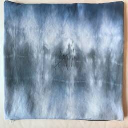 White Denim, Misty Blue & Grey Hand Dyed With Stitch Detail, Style 1 - thumbnail 3