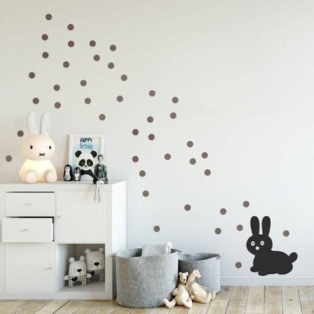 Polka Dot Wall Decals 3 cm, Sticker Dots, Kids Room Decals, Nursery Decal & Home Decor, 35 Standard Colors, Pattern Wall Decals - image 1