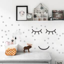 Polka Dot Wall Decals 3 cm, Sticker Dots, Kids Room Decals, Nursery Decal & Home Decor, 35 Standard Colors, Pattern Wall Decals - thumbnail 3