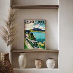 Vall??e De Joux Vintage Train Poster Print, Swiss Alps Retro Wall Art - thumbnail 3