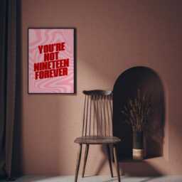 You're Not Nineteen Forever Print, Retro Music Lyric Wall Art - thumbnail 3