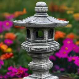 Outdoor Garden Pagoda Concrete Zen Decor Japanese Lantern Sculpture Meditation Statue Cement Asian Ornament Spiritual Yard Light Asian Gift - thumbnail 3