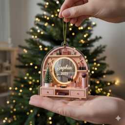 Custom Makeup Table Ornament, Personalized Beauty Room Acrylic Lover Christmas Artist Gift - thumbnail 3