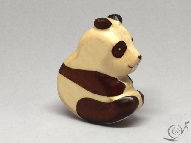 Toy Panda Wooden Baby Black White Colourful Size 6, 5 X 6, 0 2, 5 cm - Bxhxs Ca. 33, 0 Gr - image 1