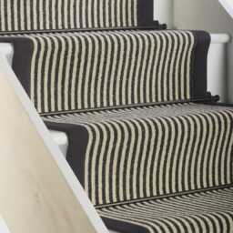Mayfair Wool Stair Runner Cotton Black Border - thumbnail 2