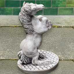 Rearing Horse Concrete Statue Powerful Sculpture Handmade Garden Decor Farm Animal Ornament Outdoor Figurine Patio Art Gift - thumbnail 2