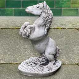 Rearing Horse Concrete Statue Powerful Sculpture Handmade Garden Decor Farm Animal Ornament Outdoor Figurine Patio Art Gift - thumbnail 4