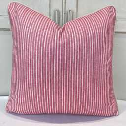 Cushions Made in Fermoie Luxury Designer Poulton Stripe Pink Cushion Pillow Throw Cover - thumbnail 3