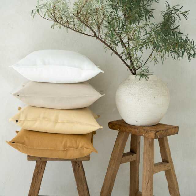 Handmade Linen Pillow Cover, Soft European Linen, Various Colors - image 1