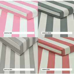 Pink Striped Tufted Floor Cushion Water Repellent Patio Lounger - thumbnail 4