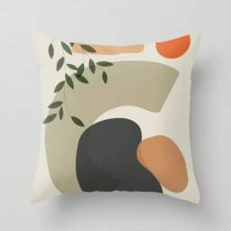 Abstract Cushion Cover-Geometric Pillow Case-Green Black Case-Modern Cover-Gift For Her Cushion-Personalized Home Gift - thumbnail 3