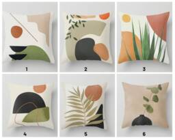 Abstract Cushion Cover-Geometric Pillow Case-Green Black Case-Modern Cover-Gift For Her Cushion-Personalized Home Gift - thumbnail 1
