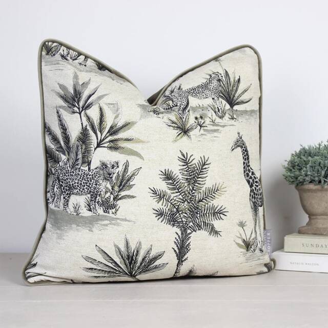 Safari With Taupe Piping Cushion/Cover - image 1