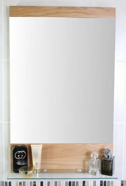 Oak Wall Mounted Compact Mirror - image 1