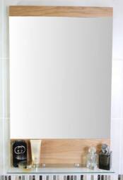 Oak Wall Mounted Compact Mirror - thumbnail 1