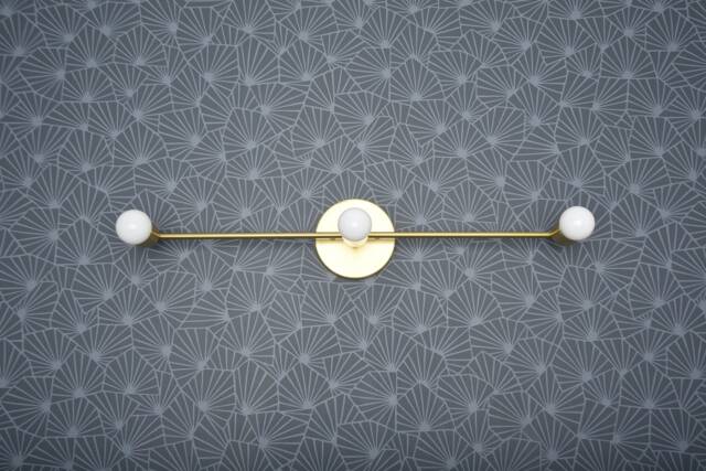 Vanity Lighting - Wall Sconce 3 Light Fixture Polished Nickel Mid Century Modern Bathroom Ul Listed [Pompano] - image 1
