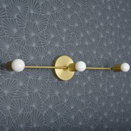 Vanity Lighting - Wall Sconce 3 Light Fixture Polished Nickel Mid Century Modern Bathroom Ul Listed [Pompano] - thumbnail 3