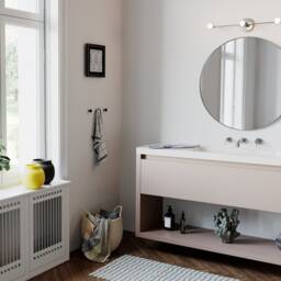 Vanity Lighting - Wall Sconce 3 Light Fixture Polished Nickel Mid Century Modern Bathroom Ul Listed [Pompano] - thumbnail 2