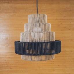 Macrame Lamp Shade, Modern Ceiling Light, Farmhouse Chandelier, Lighting - thumbnail 3