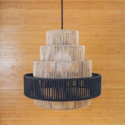 Macrame Lamp Shade, Modern Ceiling Light, Farmhouse Chandelier, Lighting - thumbnail 2