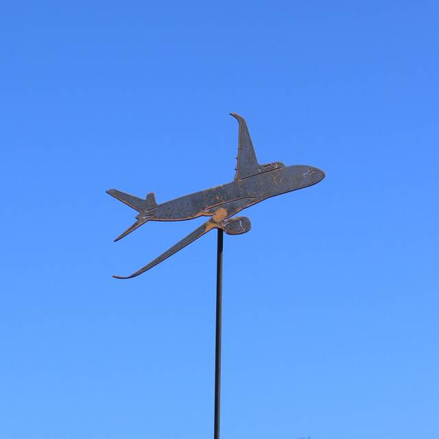 Rusty Metal Airbus A350 Aircraft, Outdoor & Garden Gift, Aviation Gift - image 1
