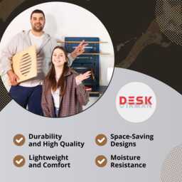 Computer Desk Wall Wooden Standing Mounted Custom Adjust Hidden Monitor Work From Home Floating Office Gift - thumbnail 3