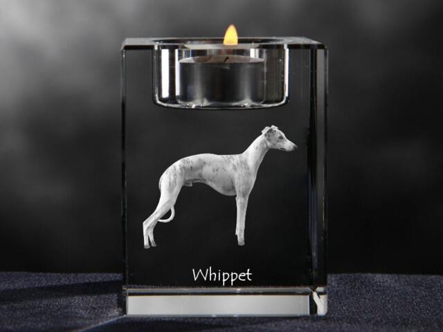 Whippet, Crystal Candlestick With Dog, Souvenir, Decoration, Limited Edition, Collection - image 1