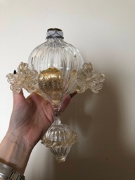 Final, Spare Parts For Chandeliers, in Blown Glass, Transparent & Gold - thumbnail 1