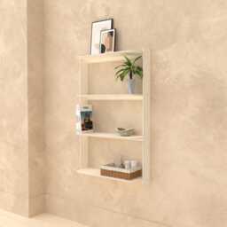 Floating Birch Bookcase, Plywood Shelving Unit, Wall-Mounted Solid Wood Storage, Scandi Style, Minimalist Design - thumbnail 4