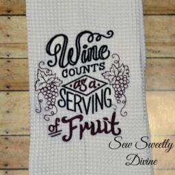 Wine Decor, Kitchen Towels, Decorations, Embroidered Gifts, Hostess Gift, Christmas Lover - thumbnail 2