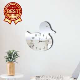 Rubber Duck Acrylic Clock - Many Colours Available - Bespoke Shapes & Sizes Made - thumbnail 1