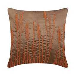 "Designer Rust Orange Throw Pillow Cover Custom 16""x16" - thumbnail 1