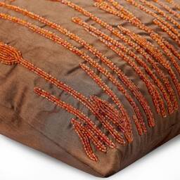 "Designer Rust Orange Throw Pillow Cover Custom 16""x16" - thumbnail 2