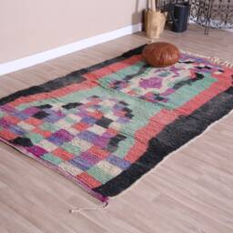 Vintage Boujaad Rug, Authentic Moroccan Rug 4x7 Ft - thumbnail 3