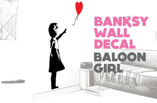 Baloon Girl Banksy Wall Decal Sticker. Choose Your Size - image 1