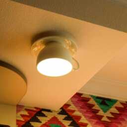 Recessed Teacup Ceiling Light - Porcelain Cup & Saucer Downlight - thumbnail 2
