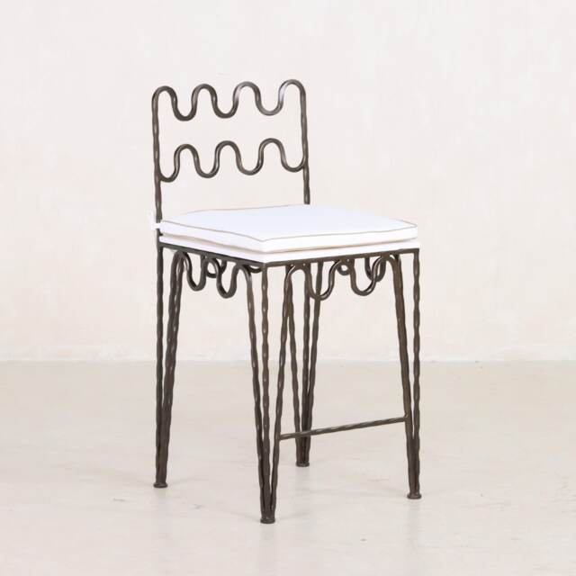 Wave Metal/Iron Counter Stool - Indoor & Outdoor - image 1