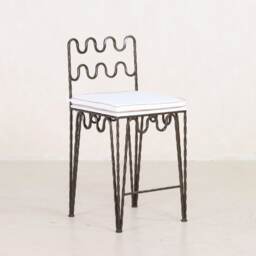 Wave Metal/Iron Counter Stool - Indoor & Outdoor - thumbnail 1