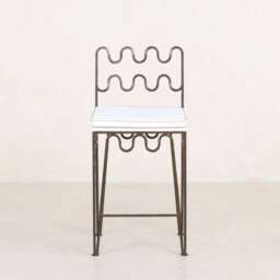 Wave Metal/Iron Counter Stool - Indoor & Outdoor - thumbnail 3