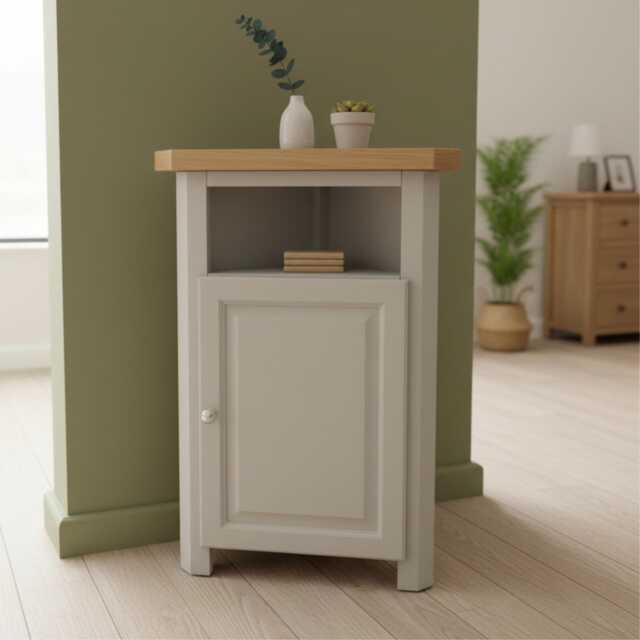 Painted Corner Cabinet Tall Unit, Assembled - image 1